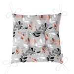 - Pofi-8457-Gorsel-2 - Realhomes  Pastel Zemin Üzerinde Yaprak Desenli Dijital Baskılı Modern Pofuduk Sandalye Minderi Realhomes