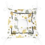 - Pofi-8460-Gorsel-2 - Realhomes Beyaz Zemin Üzerinde Geometrik Desenli Yaprak Motifli Dijital Baskılı Modern Pofuduk Sandalye Minderi Realhomes