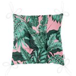 - Pofi-8472-Gorsel-2 - Realhomes Pastel Zemin Üzerinde Yeşil Yaprak Desenli Dijital Baskılı Modern Pofuduk Sandalye Minderi Realhomes