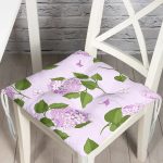 - Pofi-8494-Gorsel - Realhomes  Rengarenk Zemin Üzerinde Yeşil Yapraklı Çiçek Desenli Dijital Baskılı Modern Pofuduk Sandalye Minderi Realhomes