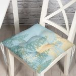 - Pofi-8546-Gorsel - Realhomes  Renkli Zemin Üzerinde Gold Detaylı Mermer Desenli Dijital Baskılı Modern Pofuduk Sandalye Minderi Realhomes