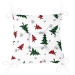 - Pofi-8616-Gorsel-2 - Realhomes Beyaz Zemin Üzerinde Ekoseli Çam Ağacı Desenli Dijital Baskılı Modern Pofuduk Sandalye Minderi Realhomes