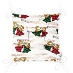 - Pofi-8620-Gorsel-2 - Realhomes  Beyaz Zemin Üzerinde Ekoseli Çan Desenli Dijital Baskılı Modern Pofuduk Sandalye Minderi Realhomes