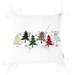 - Pofi-8621-Gorsel-2 - Realhomes Beyaz Zemin Üzerinde Ekoseli Çam Ağacı Desenli Dijital Baskılı Modern Pofuduk Sandalye Minderi Realhomes