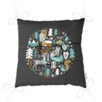 - Pofi-8622-Gorsel-2 - Realhomes  Pastel Zemin Üzerinde Yılbaşı Desenli Dijital Baskılı Modern Pofuduk Sandalye Minderi Realhomes