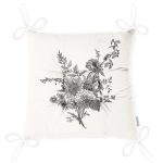 Pastel Zemin Üzerinde Çiçek Desenli Dijital Baskılı Modern Pofuduk Sandalye Minderi Realhomes