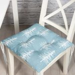 - Pofi-8631-Gorsel - Realhomes Renkli Zemin Üzerinde Beyaz Çam Ağacı Desenli Dijital Baskılı Modern Pofuduk Sandalye Minderi Realhomes