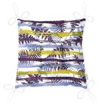 - Pofi-8643-Gorsel-2 - Realhomes  Beyaz Zemin Üzerinde Renkli Çizgi Desenli Dijital Baskılı Modern Pofuduk Sandalye Minderi Realhomes