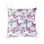 - Pofi-8695-Gorsel-2 - Realhomes Beyaz Zemin Üzerinde Renkli Kelebek Desenli Dijital Baskılı Modern Pofuduk Sandalye Minderi Realhomes