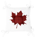 - Pofi-8715-Gorsel-2 - Realhomes Beyaz Zemin Üzerinde Ekose Desenli Yaprak Dijital Baskılı Modern Pofuduk Sandalye Minderi Realhomes