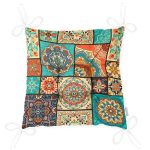 - Pofi-8757-Gorsel-2 - Realhomes Renkli Zemin Üzerinde Geometrik Desenli Dijital Baskılı Modern Pofuduk Sandalye Minderi Realhomes