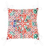 - Pofi-8760-Gorsel-2 - Realhomes  Beyaz Zemin Üzerinde Çini Desenli Dijital Baskılı Modern Pofuduk Sandalye Minderi Realhomes