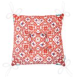 - Pofi-8768-Gorsel-2 - Realhomes  Beyaz Zemin Üzerinde Çini Desenli Dijital Baskılı Modern Pofuduk Sandalye Minderi Realhomes