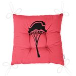 - Pofi-8804-Gorsel-2 - Realhomes  Renkli Zemin Üzerinde Onedraw Çizimli Ağaç Desenli Dijital Baskılı Modern Pofuduk Sandalye Minderi Realhomes