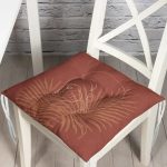 Renkli Zemin Üzerinde Onedraw Çizimli Bayan Silüeti Dijital Baskılı Modern Pofuduk Sandalye Minderi Realhomes