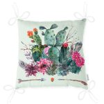 - Pofi-8850-Gorsel-2 - Realhomes  Renkli Zemin Üzerinde Oklu Kaktüs Desenli Dijital Baskılı Modern Pofuduk Sandalye Minderi Realhomes