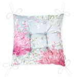 - Pofi-8926-Gorsel-2 - Realhomes Pastel Zeminli Rengarenk Ortanca Çiçek Dijital Baskılı Modern Pofuduk Sandalye Minderi Realhomes