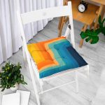 - Pofi-8964-Gorsel-1 - Realhomes  Geometrik Desenli Özel Tasarım Dijital Baskılı Modern Pofuduk Sandalye Minderi Realhomes