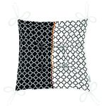 - Pofi-9276-Gorsel-2 - Realhomes Siyah & Beyaz Ogea Desenli Dijital Baskılı Modern Pofuduk Sandalye Minderi Realhomes