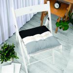 Hello Beautiful Siyah & Beyaz Dijital Baskılı Modern Pofuduk Sandalye Minderi Realhomes