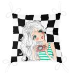 - Pofi-9302-Gorsel-2 - Realhomes Dama Zeminli Fotoğraf Çeken Kız Tasarımlı Dijital Baskılı Modern Pofuduk Sandalye Minderi Realhomes