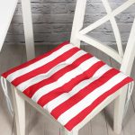- Pofi-9403-Gorsel - Realhomes Kırmızı Beyaz Düz Çizgi Tasarımlı Dijital Baskılı Modern Pofuduk Sandalye Minderi Realhomes