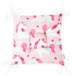 - Pofi-941-Gorsel-2 - Realhomes  Pembe Zeminde Sevimli Unicorn Motifli Özel Tasarım Dijital Baskılı Modern Pofuduk Sandalye Minderi Realhomes