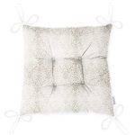 Krem Renkli Damask Motifleri Tasarımlı Pofuduk Sandalye Minderi Realhomes