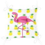 - Pofi-Palmiyefla-Gorsel-2 - Realhomes  Ananaslar ve Flamingo Tasarımlı Dijital Baskılı Modern Pofuduk Sandalye Minderi Realhomes