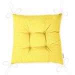 Realhomes Sarı Renkli Dijital Baskılı Pofuduk Sandalye Minderi Realhomes