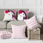 - Rh-K-5liset219 - Realhomes Realhomes Dijital Baskılı Özel Tasarım 5'li Kırlent Kılıfı Seti Realhomes