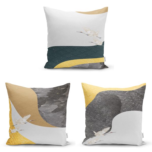 - Rh-K3luset352 - Realhomes  4'lü Yılbaşı Özel Tasarım Ekose Zeminli Geyik Ve Kar Taneleri Kombin Kırlent Kılıfı Realhomes