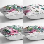 - Rh-K4luSet230-1 - Realhomes Realhomes Kaktüs Desen Motifli 4'lü Dekoratif Yastık Kırlent Kılıfı Realhomes