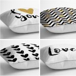 - Rh-K4luSet233-1 - Realhomes  Realhomes 4'lü I Love You Kombin Yastık Kırlent Kılıf Seti Realhomes