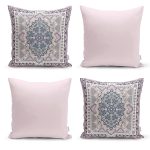- Rh-K4luSet256 - Realhomes Realhomes Dijital Baskılı Dekoratif 4'lü Yastık Kırlent Kılıfı Realhomes