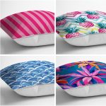 - Rh-K4luSet276-1 - Realhomes  Realhomes Dijital Baskılı Dekoratif 4'lü Yastık Kırlent Kılıfı Realhomes