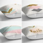 4'lü Soft Renkli Özel Tasarım Dekoratif Yastık Kırlent Kılıf Seti Realhomes