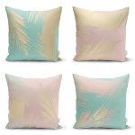 - Rh-K4luSet714 - Realhomes 4'lü Soft Renkli Özel Tasarım Dekoratif Yastık Kırlent Kılıf Seti Realhomes