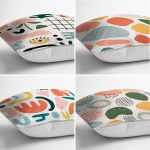 - Rh-K4luSet720-1 - Realhomes 4'lü Soyut Desenli Özel Tasarımlı Modern Yastık Kırlent Kılıfı Seti Realhomes