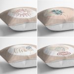 - Rh-K4luSet721-1 - Realhomes 4'lü Bohem Tasarımlı Dijital Baskılı Dekoratif Yastık Kırlent Kılıfı Seti Realhomes