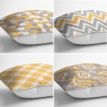 - Rh-K4luSet728-1 - Realhomes  4'lü Realhomes Özel Tasarım Dijital Baskılı Modern Yastık Kırlent Kılıfı Seti Realhomes