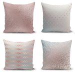 - Rh-K4luset319 - Realhomes 4'lü Dijital Baskılı Özel Tasarım Dekoratif Yastık Kırlent Kılıfı Realhomes