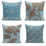 - Rh-K4luset320 - Realhomes  4'lü Dijital Baskılı Özel Tasarım Dekoratif Yastık Kırlent Kılıfı Realhomes
