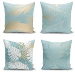 - Rh-K4luset321 - Realhomes 4'lü Dijital Baskılı Özel Tasarım Dekoratif Yastık Kırlent Kılıfı Realhomes