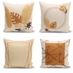 - Rh-K4luset323 - Realhomes 4'lü Dijital Baskılı Özel Tasarım Dekoratif Yastık Kırlent Kılıfı Realhomes