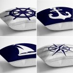 - Rh-K4luset380-1 - Realhomes  4'lü Renkli Zemin Üzerinde Denizci Desenli Modern Yastık Kırlent Kılıf Seti Realhomes