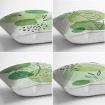 - Rh-K4luset441-1 - Realhomes 4'lü Renkli Zemin Üzerinde Onedraw Çizimli Modern Yastık Kırlent Kılıf Seti Realhomes