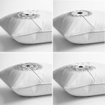 - Rh-K4luset446-1 - Realhomes 4'lü Beyaz Zemin Üzerinde Çiçek Desenli Modern Yastık Kırlent Kılıf Seti Realhomes