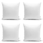 - Rh-K4lusetBeyaz - Realhomes 4'lü Düz Beyaz Baskısız Nakışlık-İşlemelik-Makrome Yastık Kırlent Kılıfı Seti Realhomes