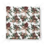 Özel Tasarım Kozalak Tasarımlı Dijital Baskılı Fermuarlı Sandalye Minderi Realhomes